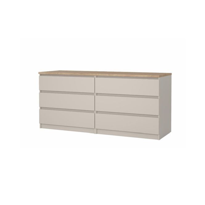Hovedbilde Naia dobbelkommode Cashmere hickory 6 skuff