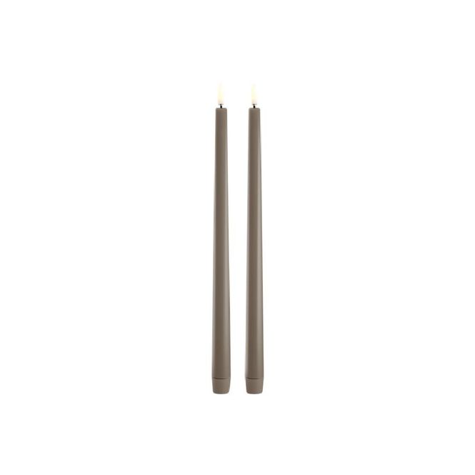 Hovedbilde Uyuni 2-pk kronelys slim sandstone